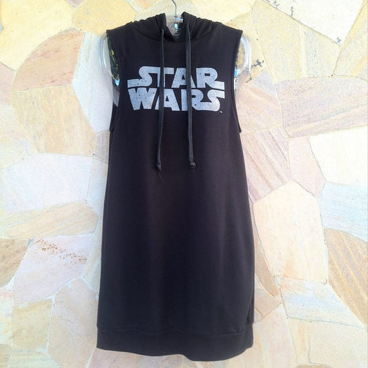 Vestido Curto com Capuz Star Wars – Tecido Leve Moletinho