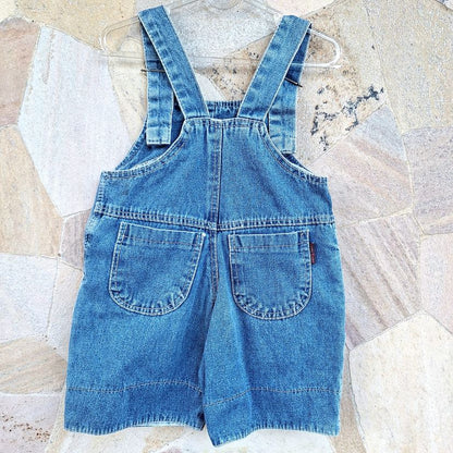 Macacão Vintage Jeans Baby Infantil – Jardineira Jeans Bebê (1 a 2 Anos)