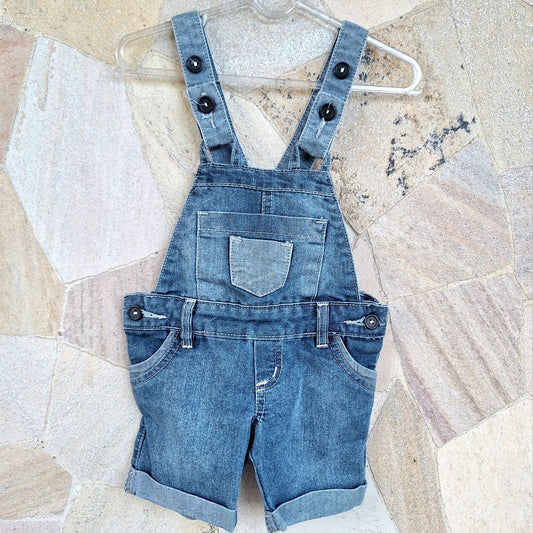 Macacão Jeans Baby Infantil – Jardineira Jeans Bebê (1 Ano)