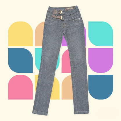 Calça Lança Perfume Slim Cintura Média Jeans Feminino (Tamanho 36/38)