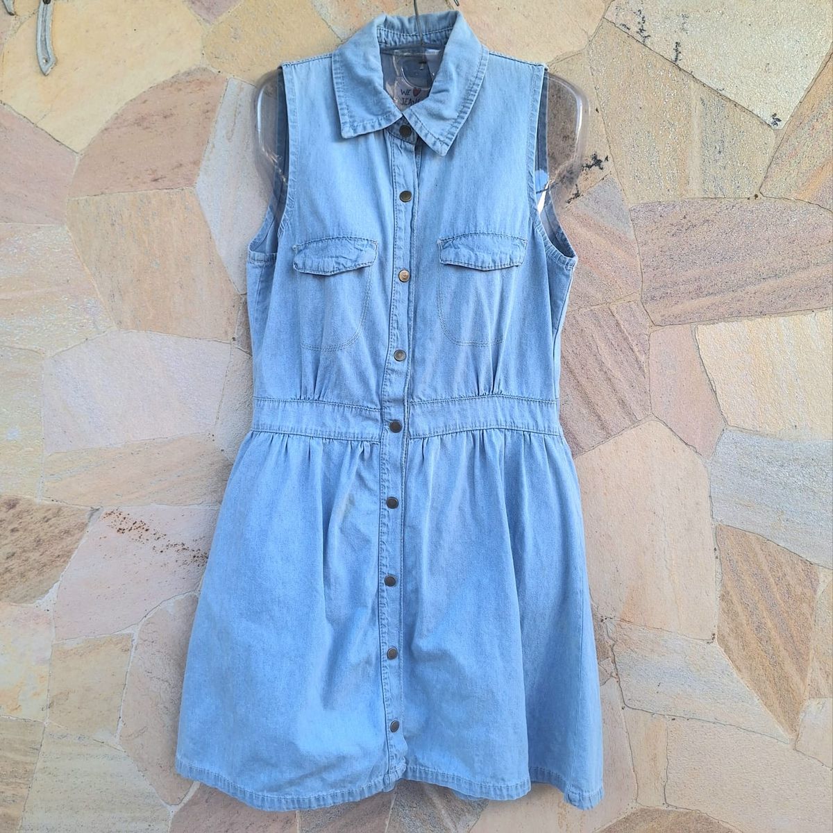 Vestido Jeans Acinturado CGC Vintage anos 90