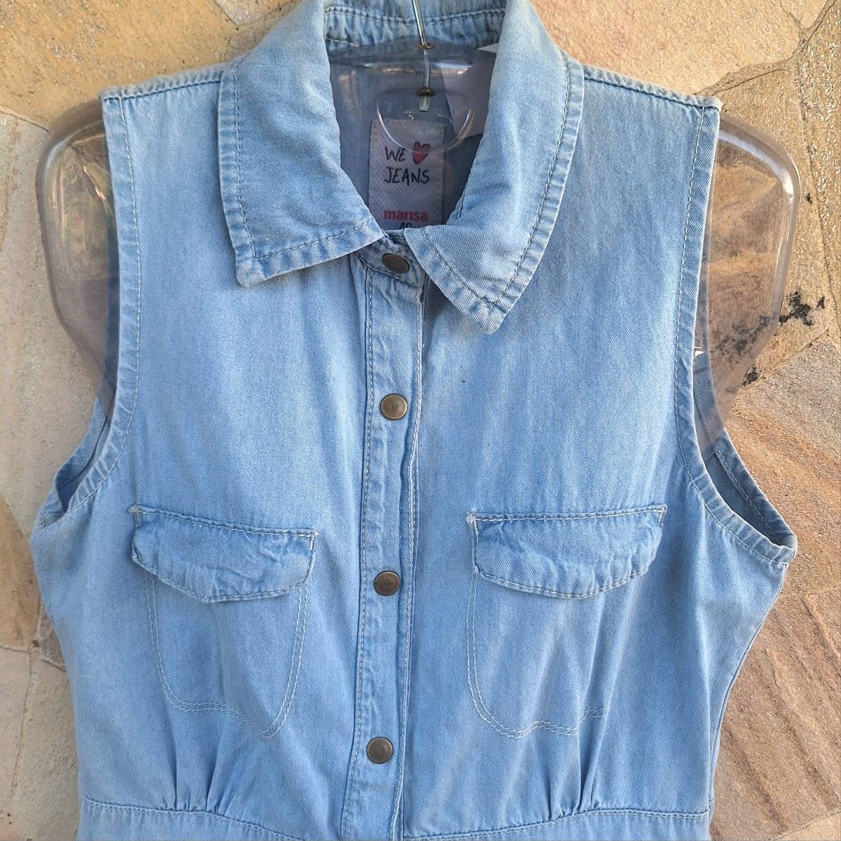 Vestido Jeans Acinturado CGC Vintage anos 90