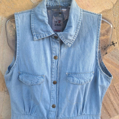 Vestido Jeans Acinturado CGC Vintage anos 90